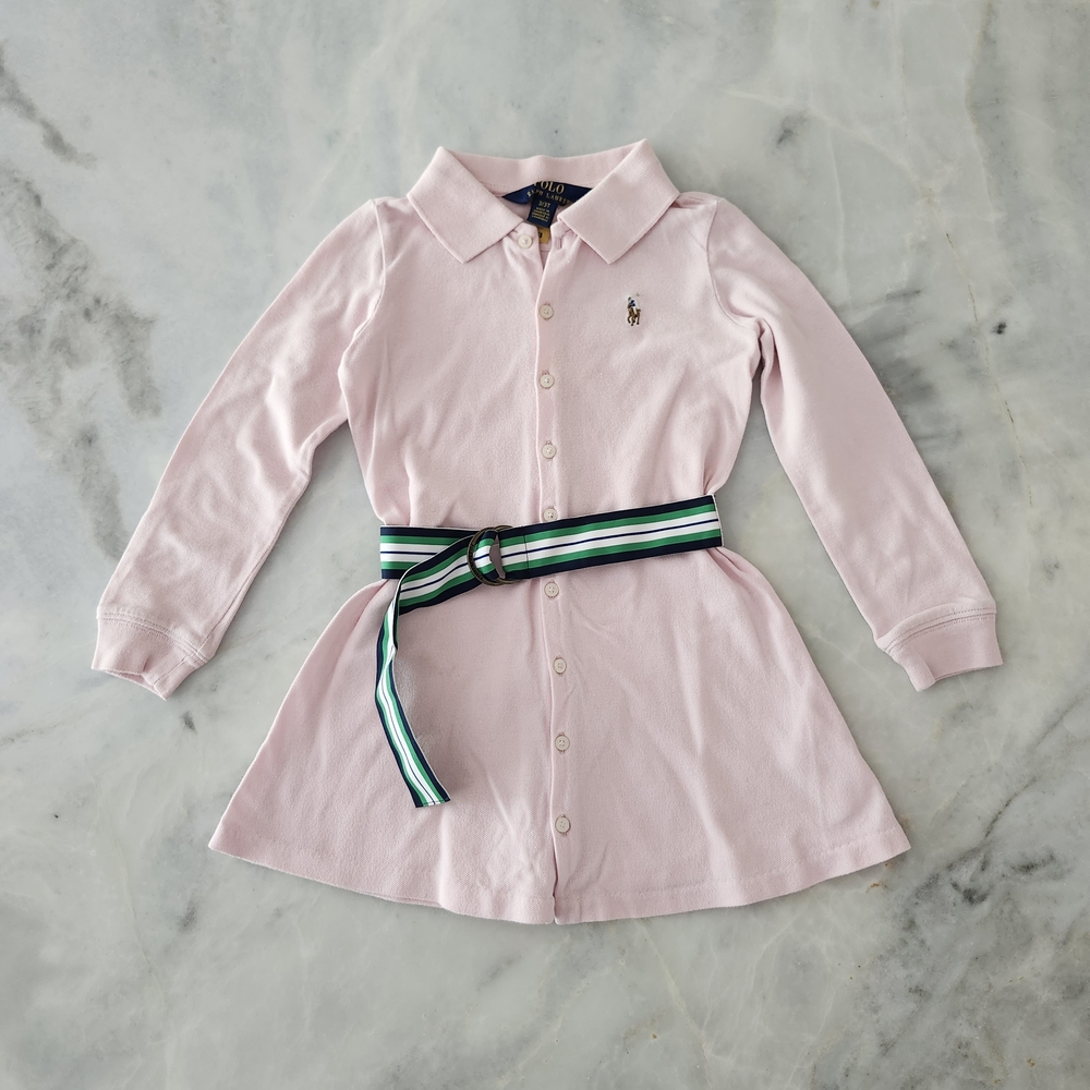 Ralph Lauren Pink Polo Dress With Belt